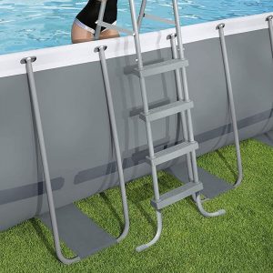 Marches D'Échelle De Piscine Antidérapantes - Accessoire De Rechange Blanc En ABS, Compatible Tubes Jusqu'à 4,2 Cm