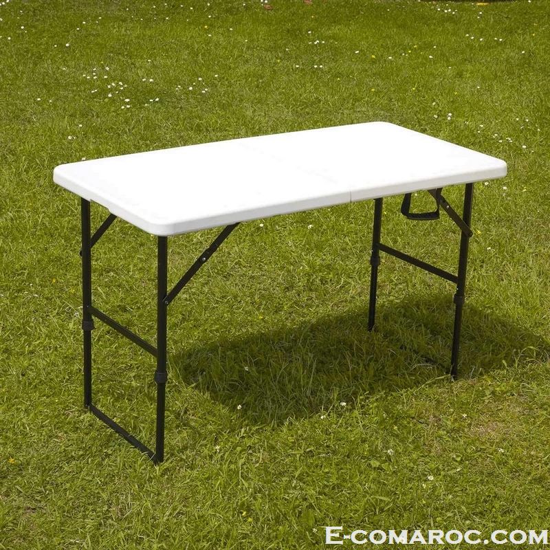 Table pliante multiusage blanc 1,80m 1ER PRIX : la table de 180cm à Prix  Carrefour