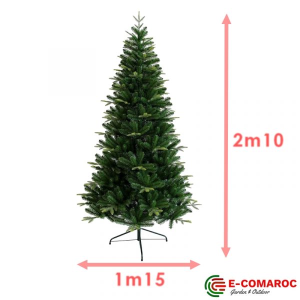 Sapin Noël Artificiel Premium 2m10 vert avec 1231 Branches
