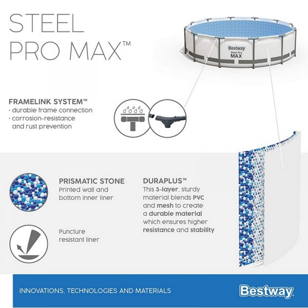 Piscine Bestway Steel Pro MAX 3,66 X 1 M