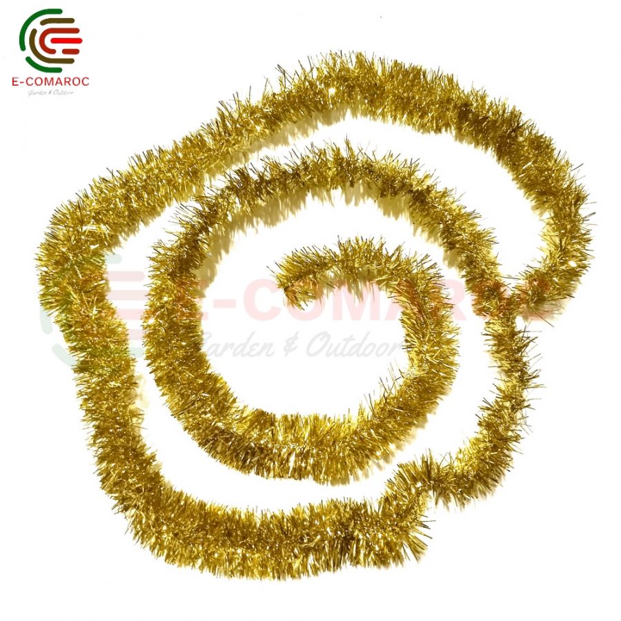 Guirlande Métallique Brillante Pour Sapin De Noël - 3 Rouleaux Or, Rouge, Argent - 1,5m Chacun - 11
