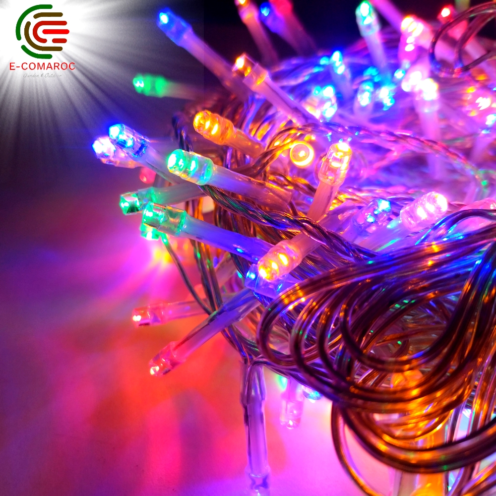 Guirlande electrique de noel 180 LED Multicolore, Décoration de