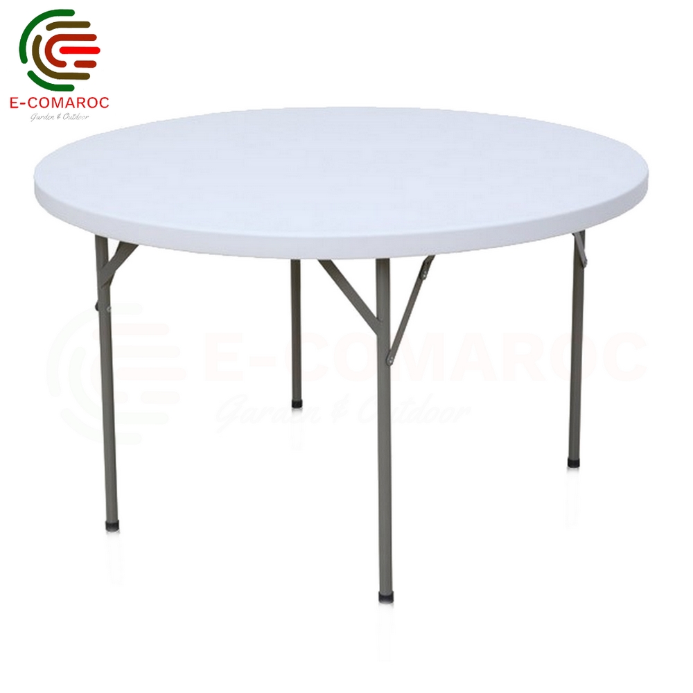 Table Pliante Ronde HDPE 1m26 X 73 Cm