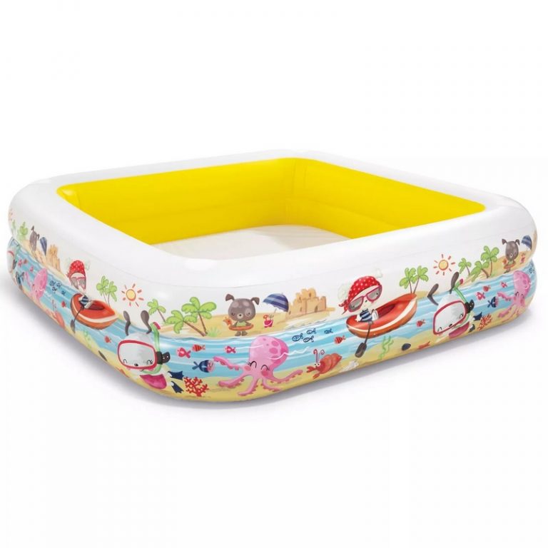 Intex Piscine Hexagonale Gonflable Ocean Reef Pour Enfants – 191 X 178 X 61 Cm – Sans Phthalate – Motif Marin Fun Et Coloré – Parfaite Pour Jardin Été